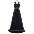 Grace Karin Femmes Robes de soirée élégantes avec sangle Long Robe formelle Robes de soirée noires Robes pour occasions spéciales CL6013